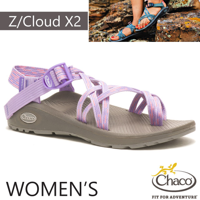 【美國 Chaco】贈置鞋袋!女 Z/CLOUD X2 越野紓壓運動涼鞋(夾腳款)/CH-ZLW04-HJ07熱情紫玫瑰✿30E010